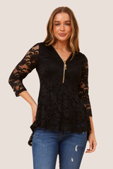 Sia peplum top - Black