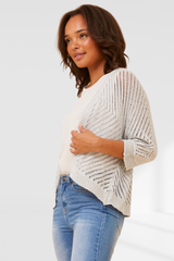 Marnie crochet cardigan - Silver