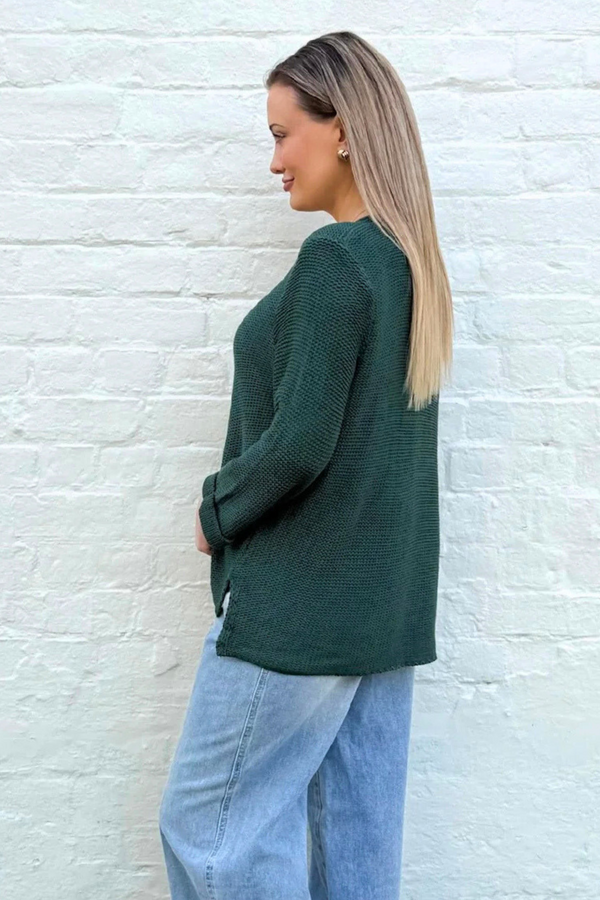 Domini Loop Knit Jumper -Emerald