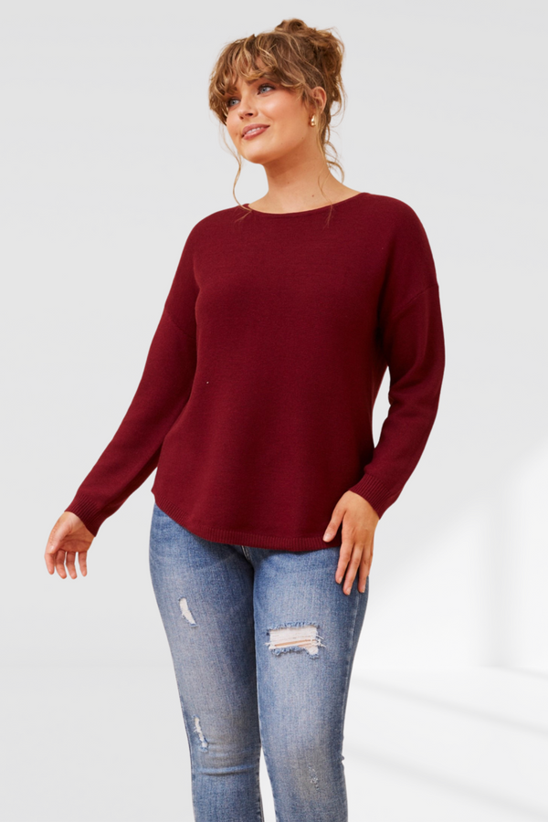 Aria Knit - Burgundy