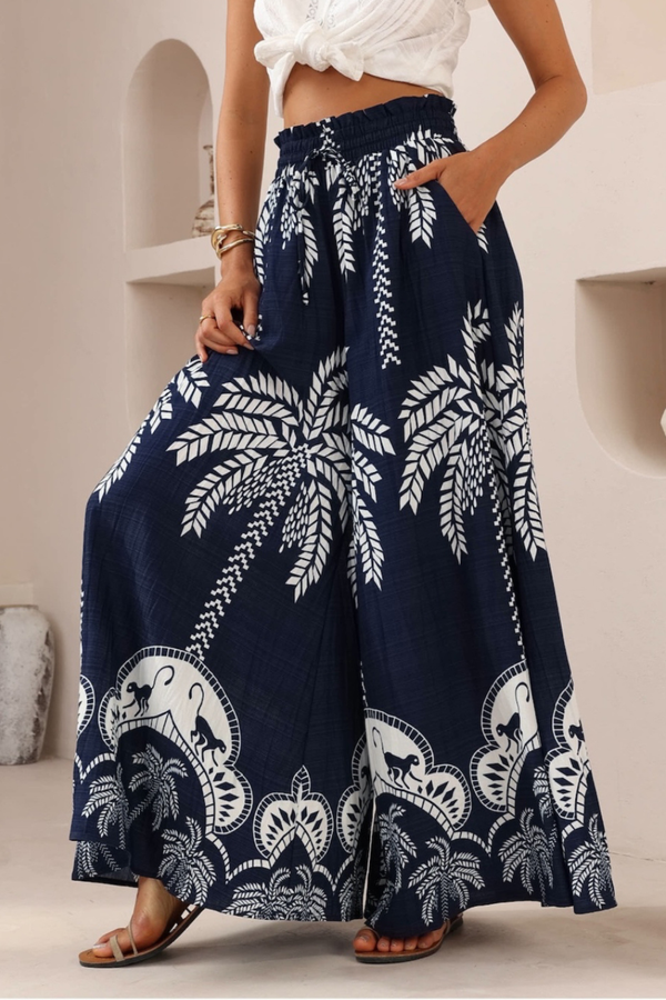 Mia wide leg pants - Navy