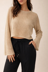 Emma Metallic Crop Knit