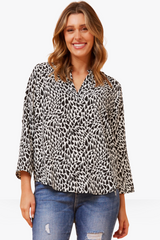 Heart 3/4 roll up sleeve shirt