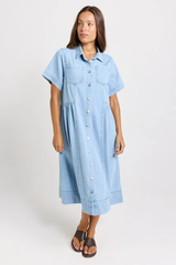 Willow Denim Shirt Dress - Medium Wash