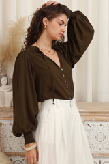 Christina shirt - Chocolate