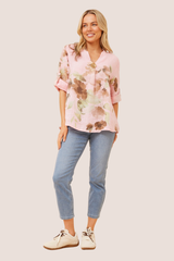 Gigi linen top - pink