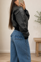 Izzy PU Bomber jacket