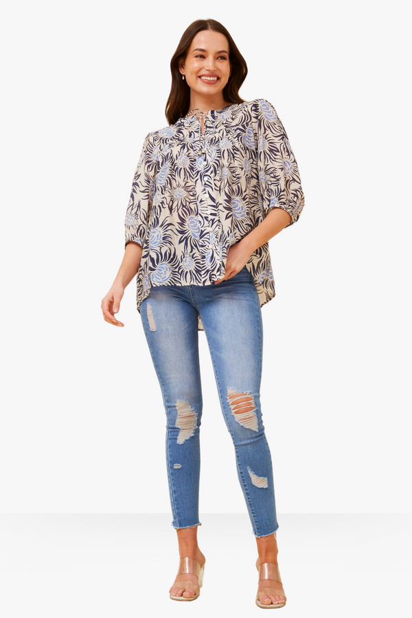 Sonia shirt - multiple blue