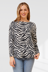 Sofia top - multi navy