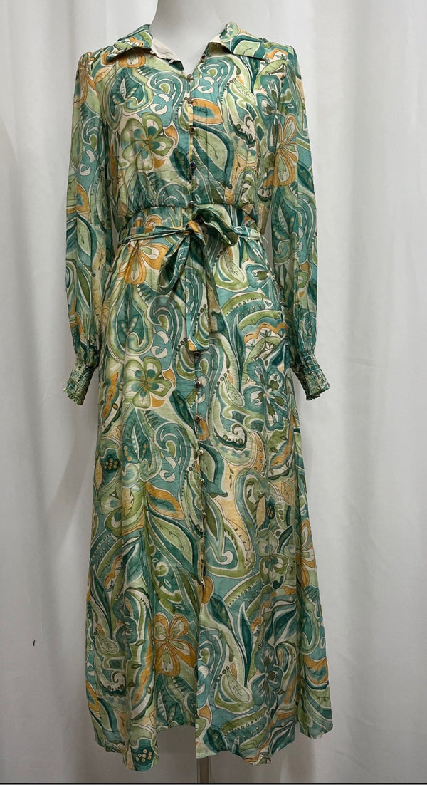 Elly Dress - multi green