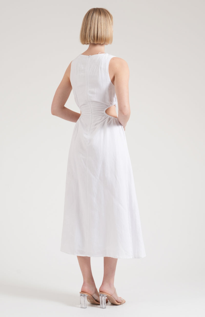 Layla cut out dress - white