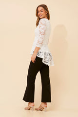 Sia peplum top - white