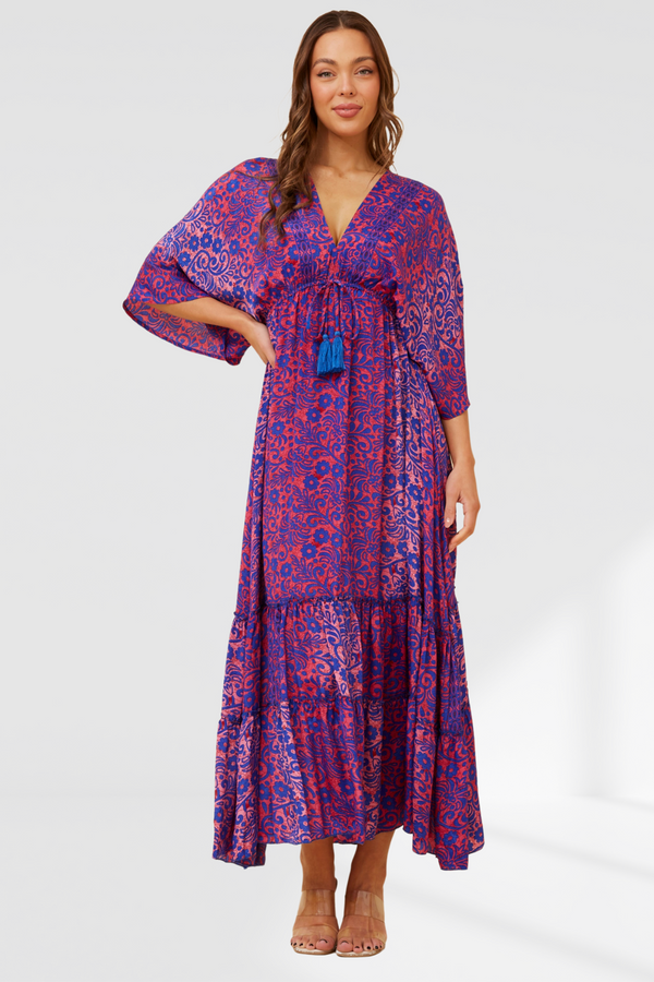 Carter Maxi Dress - Pink/ Blue