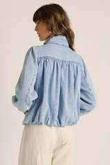 Lila Denim Bubble Jacket - Light Wash
