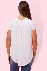 Round neck tee - white