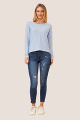 Conti knit top - sky blue