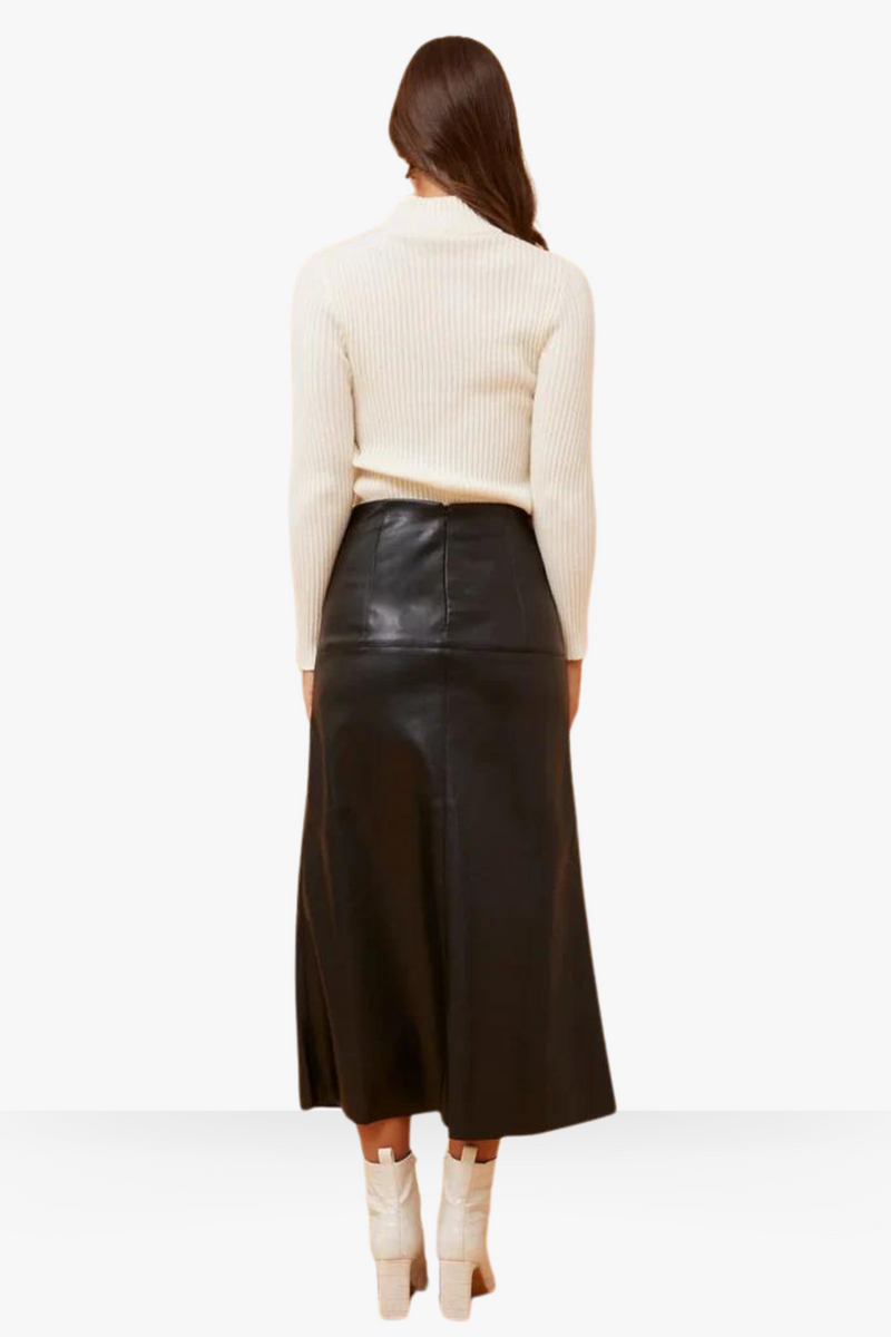 Fifi pleather skirt -  Black