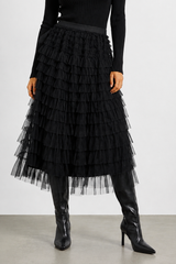 Sandy ruffle tier skirt
