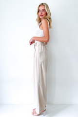 Leah wide leg pant - beige