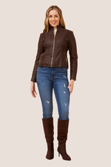 Ryder Biker jacket - Chocolate