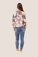 Lori knitted top - multi burgundy