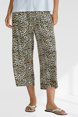Betty Basics Crystal Crop Jogger - Cheetah