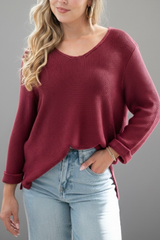 Domini Loop Knit Jumper - Plum