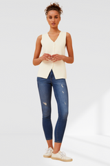 Kora vest knit - Ivory