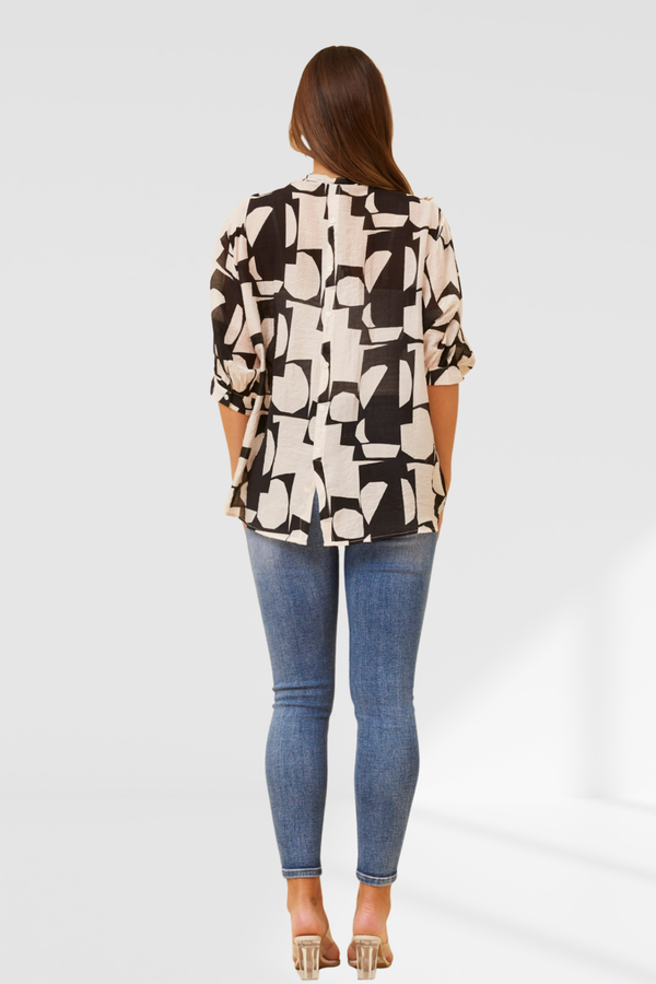 Mila shirt - Black and white
