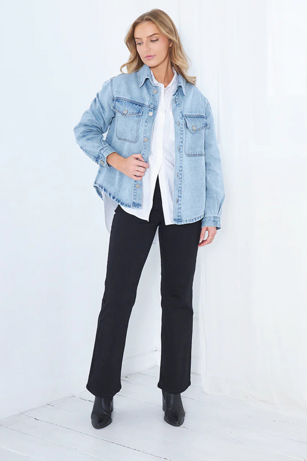 Ruby Denim Shacket | SAINT ROSE