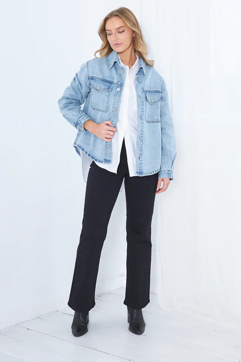Ruby Denim Shacket | SAINT ROSE
