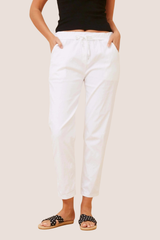 Sally Italian jogger pants - White