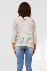 Marnie crochet cardigan - Silver