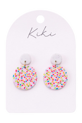 KiKi Round Confetti Earrings