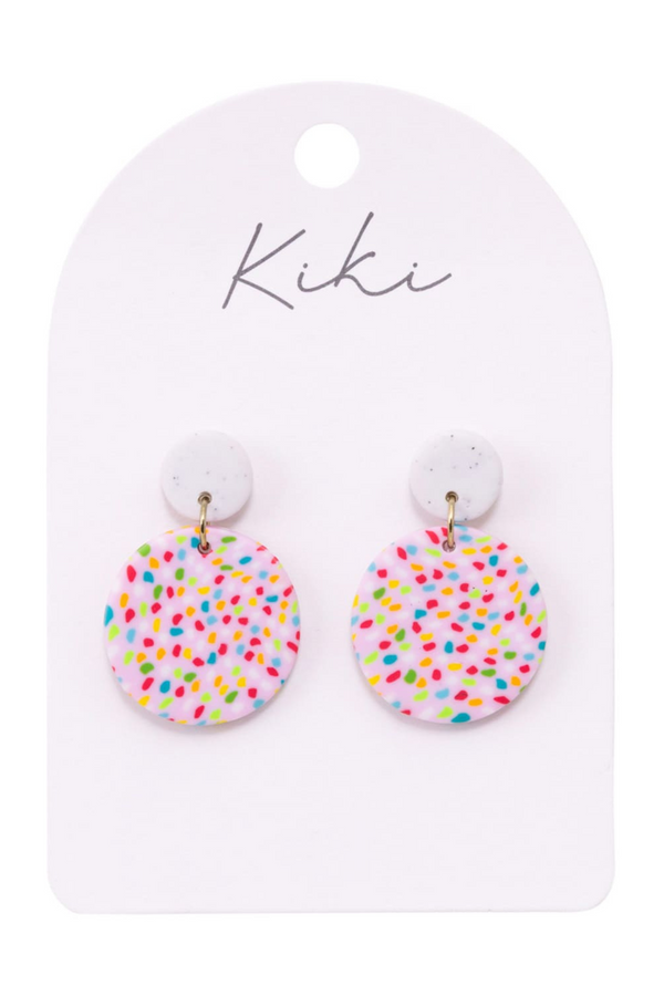 KiKi Round Confetti Earrings