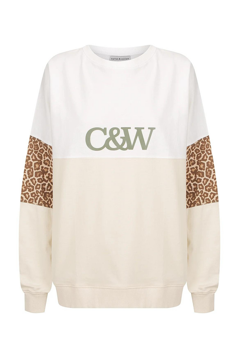 Peta Sweater - Vanilla / Hazel Leopard