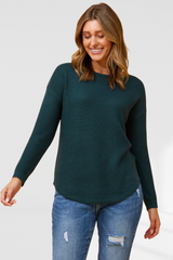 Aria Knit Jumper - Forest Green