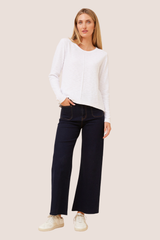 Conti knit top - white