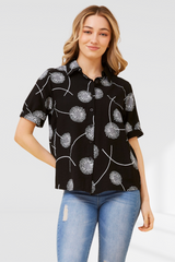 Dandelion Monochrome top - Black