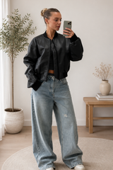Izzy PU Bomber jacket