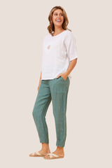 Cara floral linen top