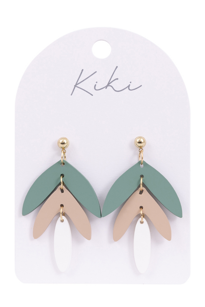 KiKi Green Leaves Earrings