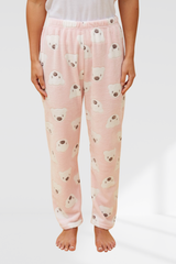 Koala Plush Pants- Pale Pink