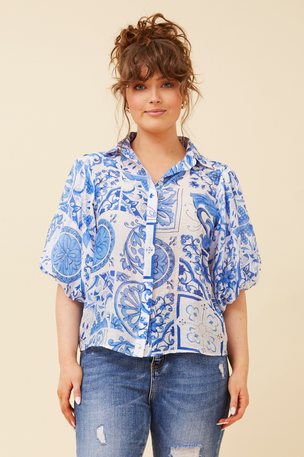 Selena shirt - Blue