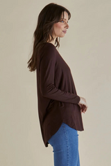 Yasmin Long Sleeve Top - Chocolate