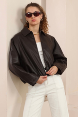 Mia pu jacket - chocolate