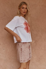 Salore Printed Tee - Peony Print