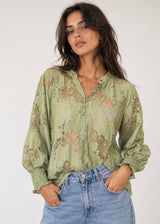Gabby lace top- Sage