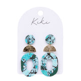 Turquoise Marble Earrings