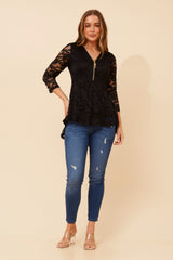 Sia peplum top - Black